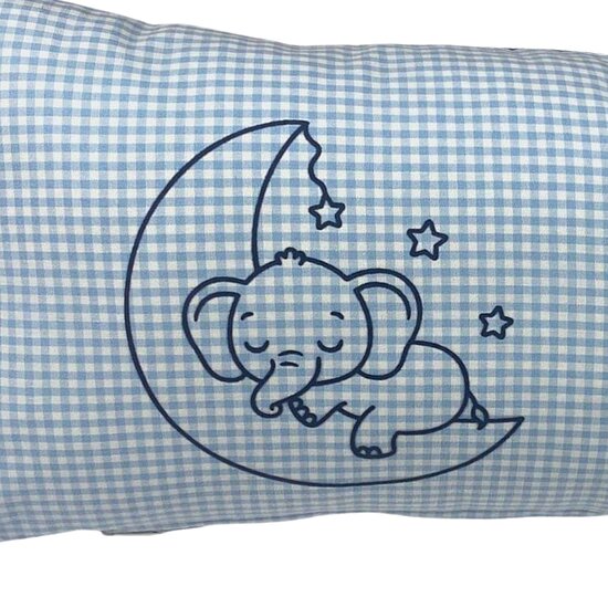 Bild 2 - Kissen Elefant einfarbig, Bezug Hellblau oder Rosa