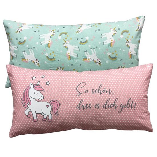 Bild 1 - Gl�ckskissen So sch�n.. Rosa-Mint