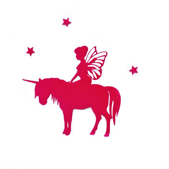 Bild 1 - Fee auf Einhorn mit drei Sternchen