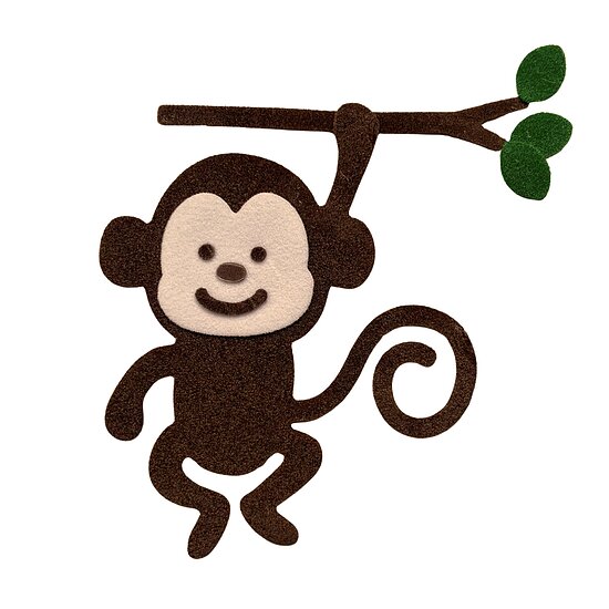 Bild 1 - Affe am Ast (mehrfarbig)