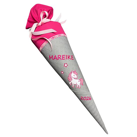 Bild 1 - Schult�te Einhorn Pink-Grau