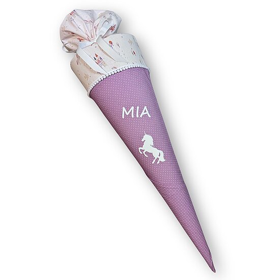 Bild 1 - Schult�te Einhorn Lila-Wei�